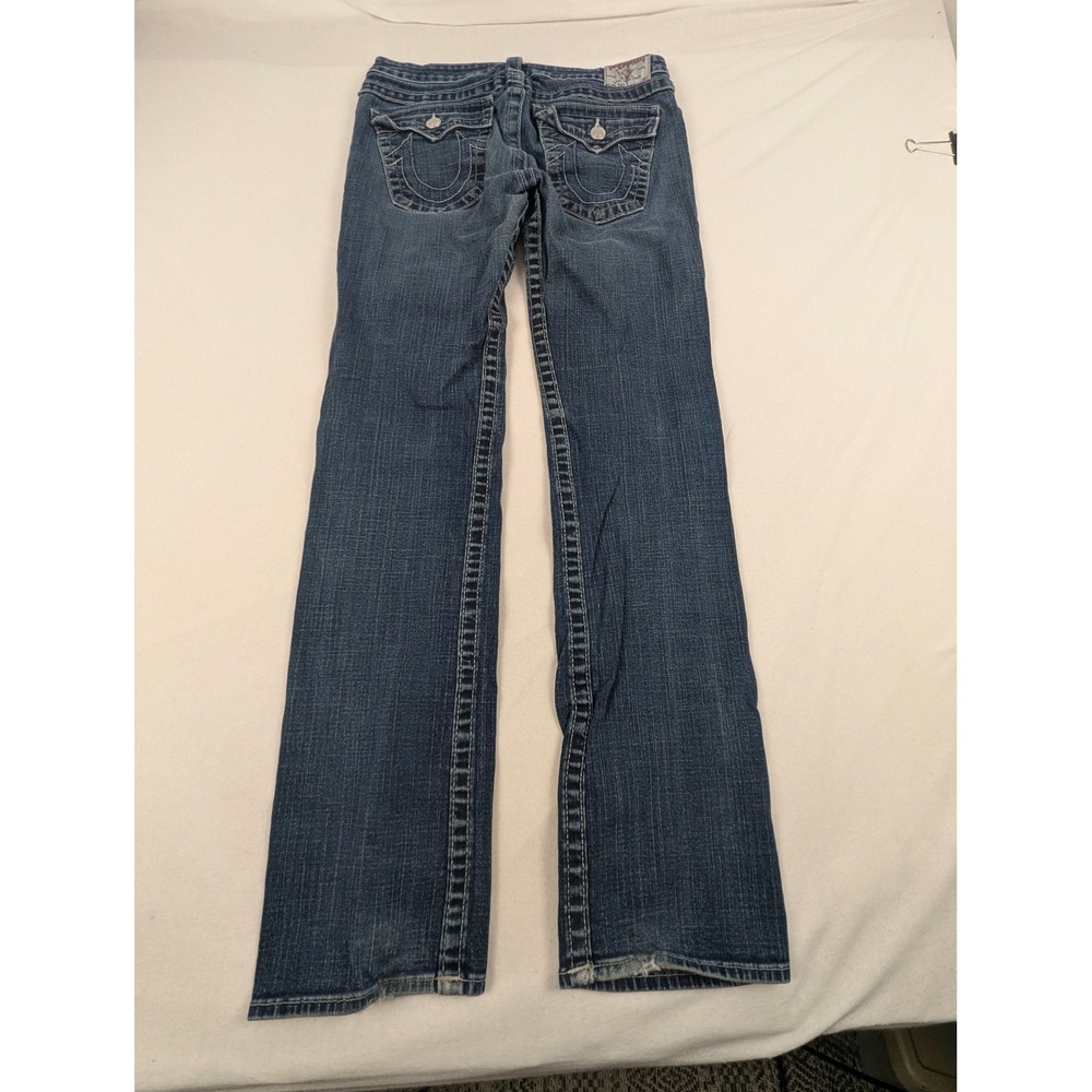 True Religion Billy Straight Leg Jeans Mens 31 Blue Medium Wash Made in USA - Picture 10 of 16
